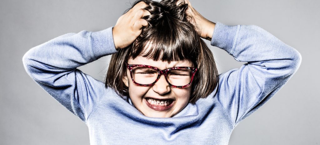 photo d'enfant en stress