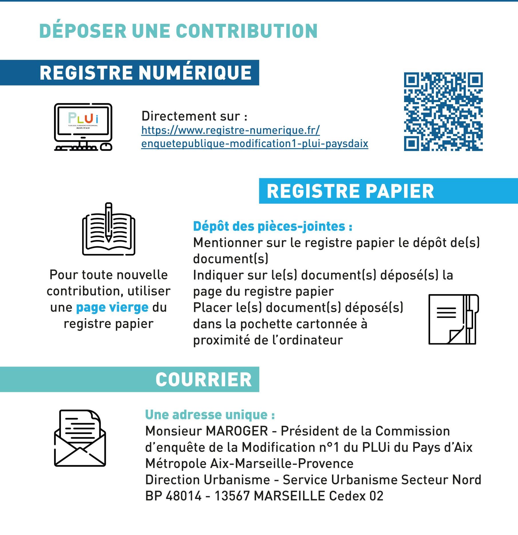modalités l'enquete publique sur la modification #1 du PLUi