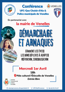 affiche conférence arnaques