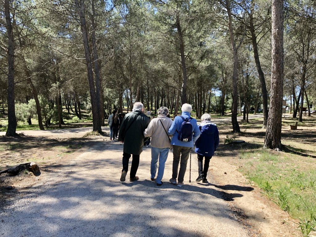 Seniors marchant sur le sentier Arsène à Venelles