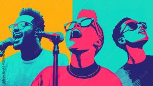 jeunes d'un groupe de musique