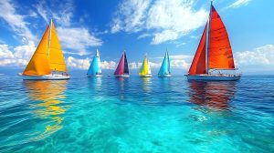 photo de bateaux sur l'océan