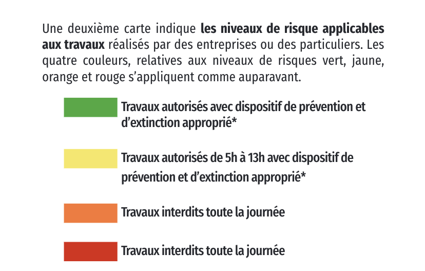 détails des autorisations de travaux en foret en été