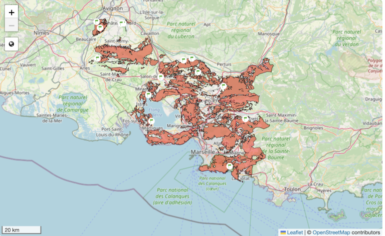 carte accès aux massifs forestiers