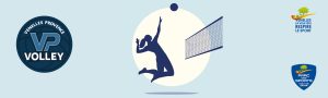illustration de volley féminin avec logo du VPV