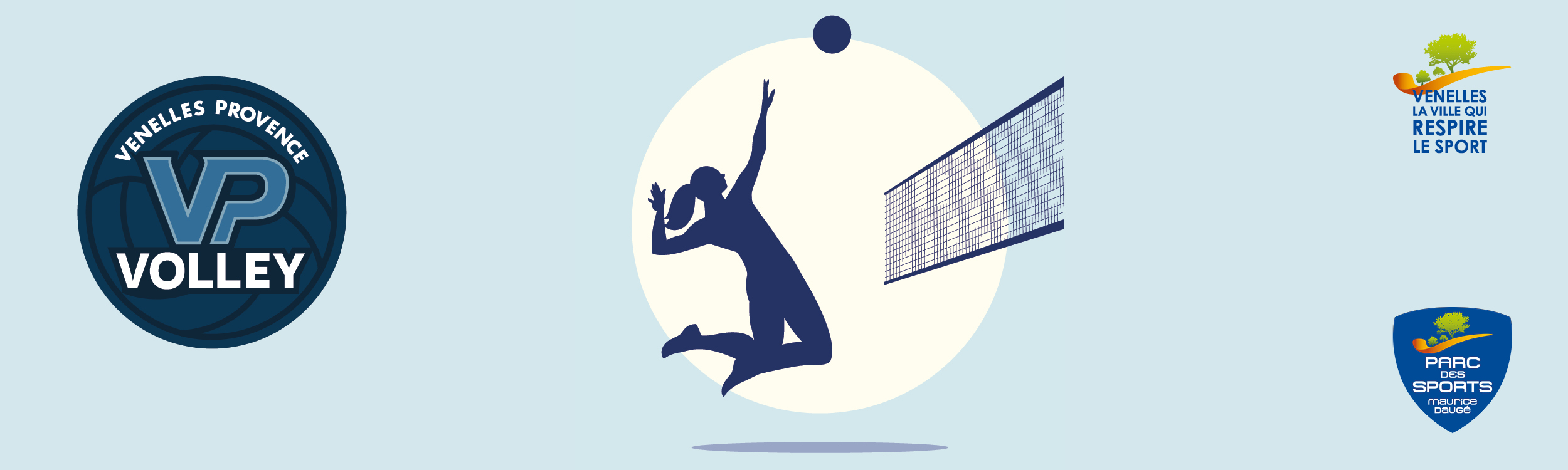 illustration de volley féminin avec logo du VPV