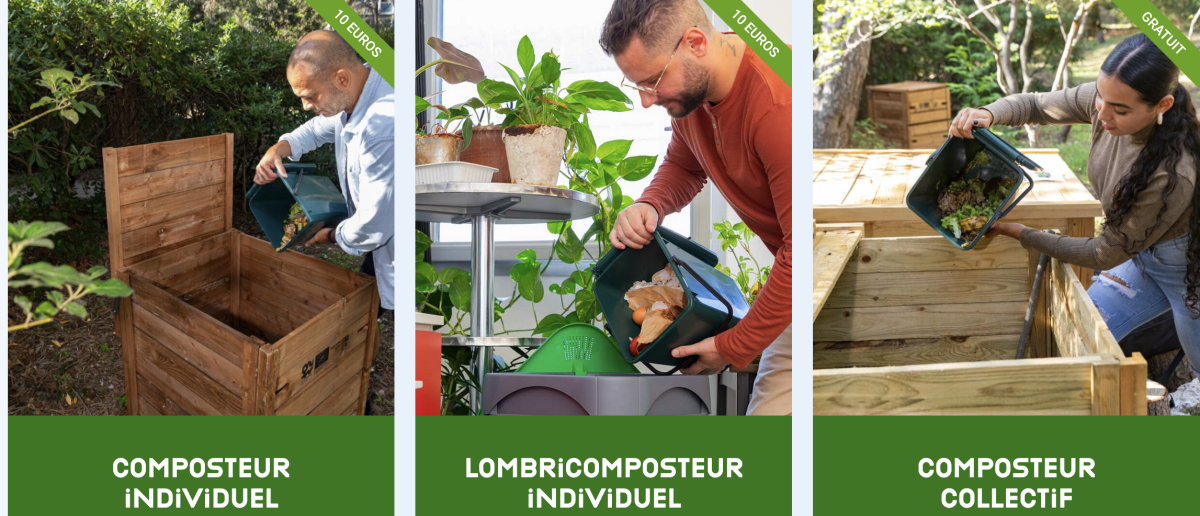 photos des composteurs de la Metropole AMP