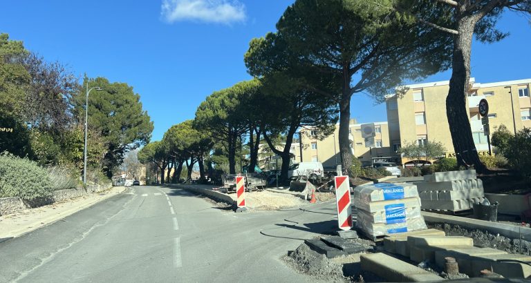 photo du chantier de l'avenue Maurice Plantier à Venelles