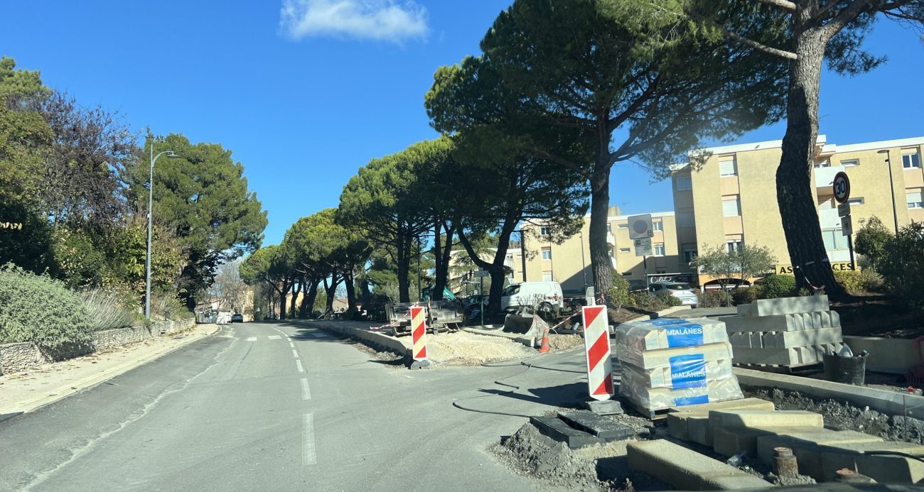 photo du chantier de l'avenue Maurice Plantier à Venelles