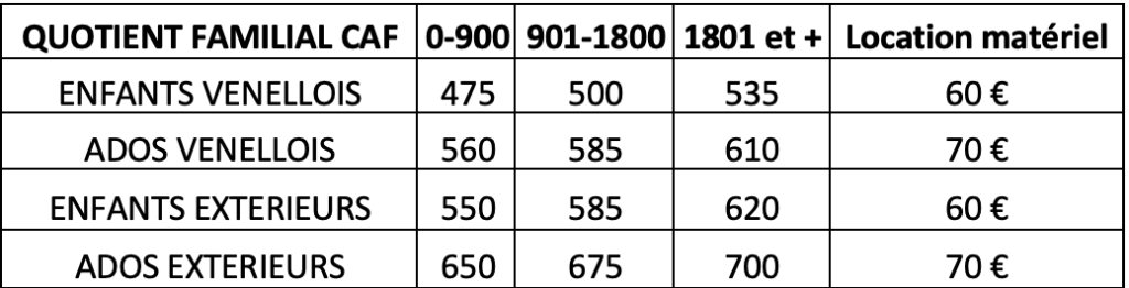 tarifs séjour ski 2026