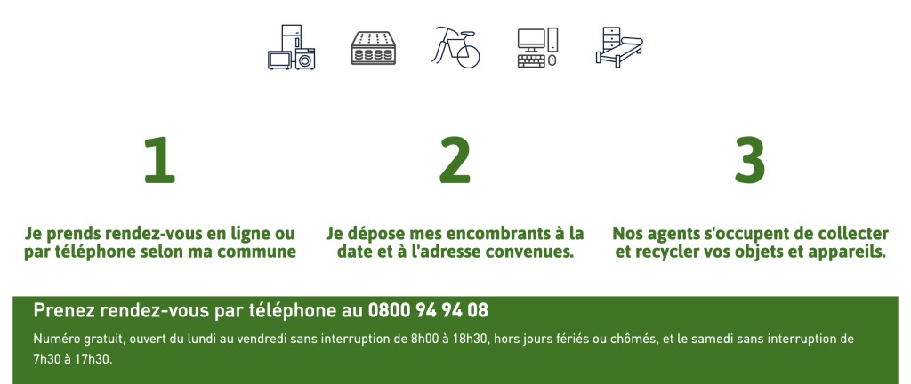 modalités enlèvement encombrants