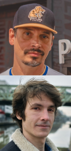 Portraits de Eldiablito et Djilian Deroche, auteurs de la BD Carcajou