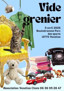 visuel vide grenier association Venelles chats