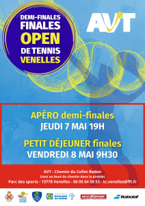 affiche open de tennis de l'AVT à Venelles