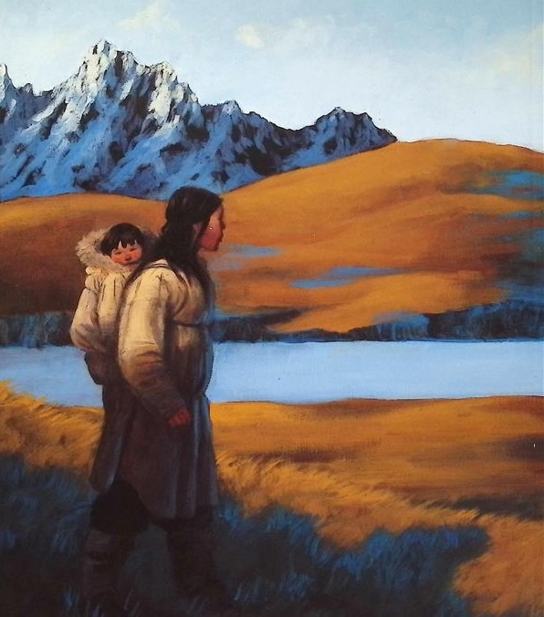 Illustration représentants un adulte et un enfant en train de contmpler les monatgnes