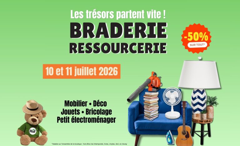 visuel de la braderie d'été de la Ressourcerie de Venelles