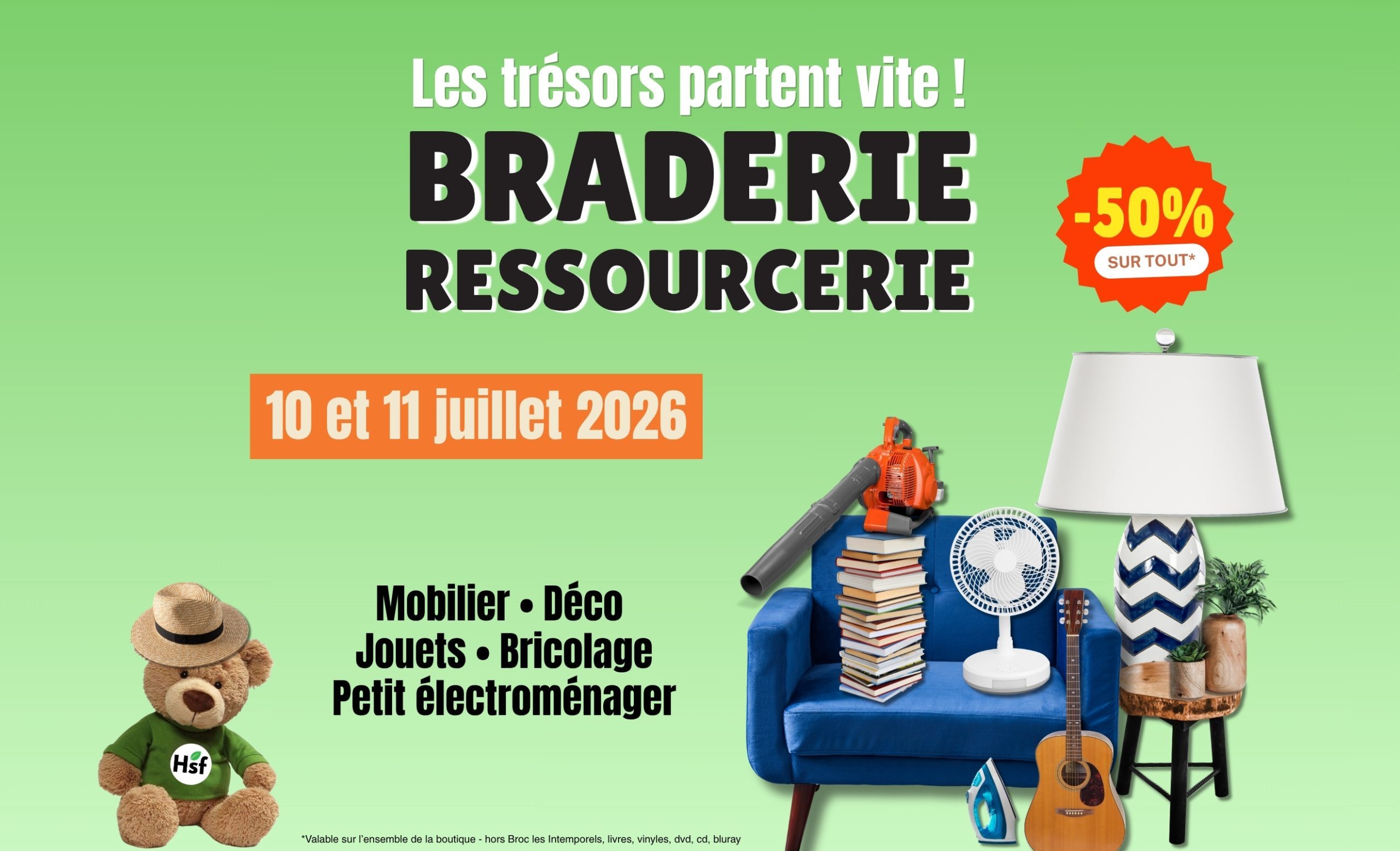 visuel de la braderie d'été de la Ressourcerie de Venelles