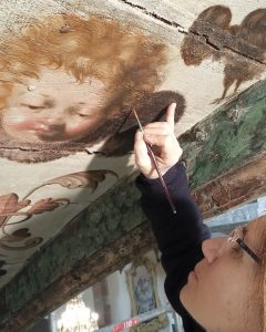 Photo de restauration de tableau Paola Montefusco