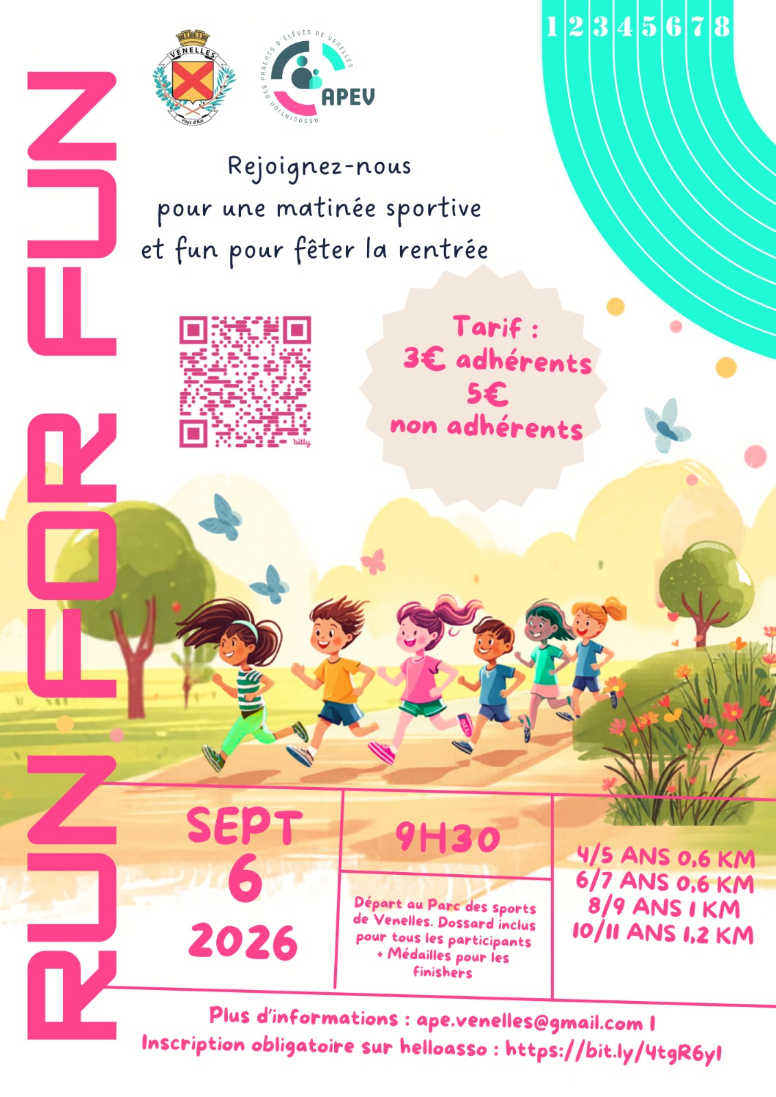 affiche de Run for Fun de l'APEV 2026